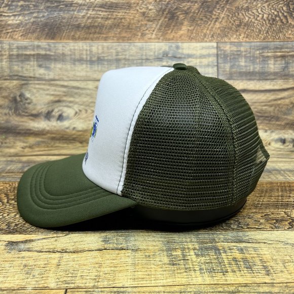 Pabst Old Style Beer Mens Trucker Hat Green Snapback Tailgator Retro Logo Cap - Picture 4 of 8